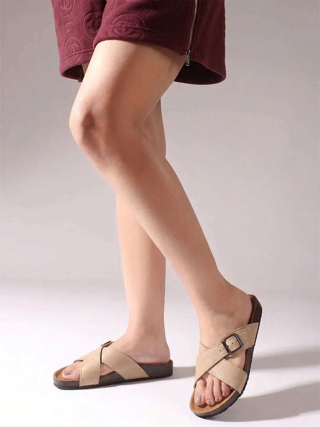 Casual Summer Sandals Cross Strap & Anti-Slip Sole