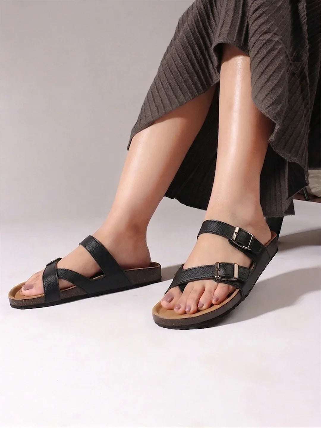Everyday Comfort Sandals  Cross Strap with Soft Footbed