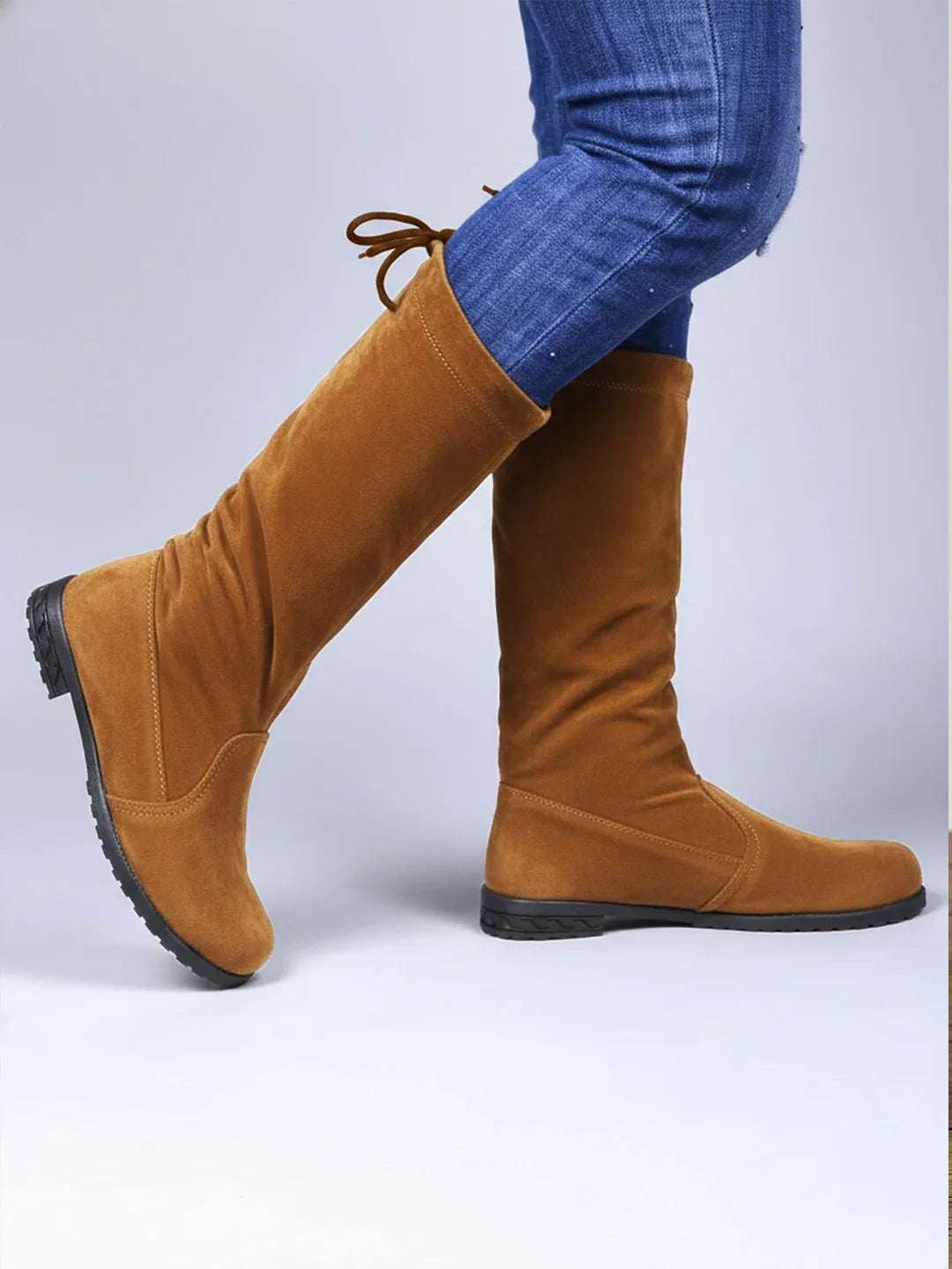 Flat Heel Over-the-Knee Winter Boots for Women