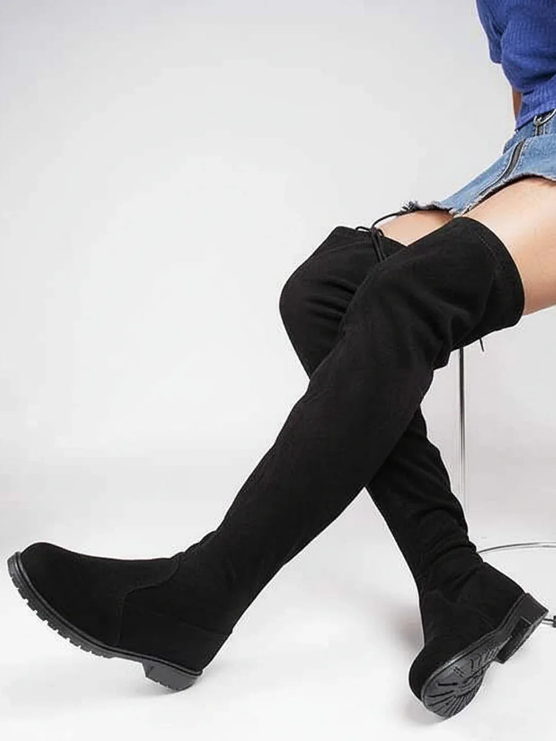 Classic Over-the-Knee Flat Boots for Women