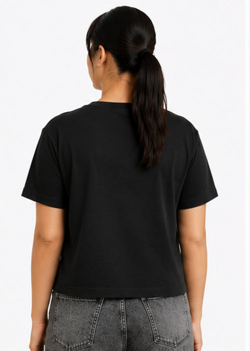 Fitted Simple Joy Floral Graphic Oversized Tee