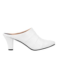 Classic Point Block Heel Mules