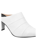 Classic Point Block Heel Mules