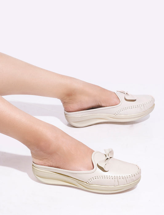 Easy Walk Bow Detail Mules