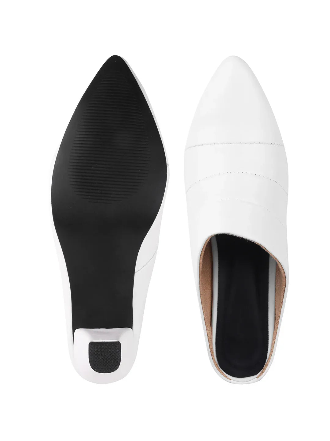 Classic Point Block Heel Mules