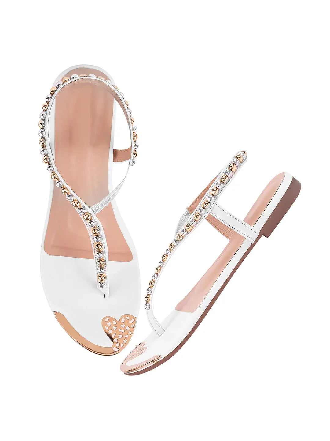Chic Embellished Evening Flat Sandals