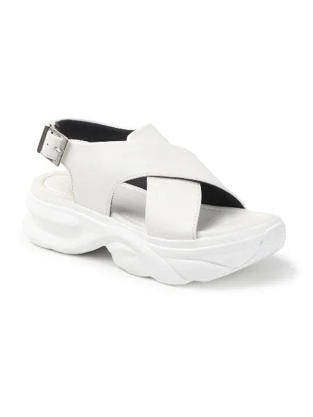 Bold Buckle Platform Comfort Sandals