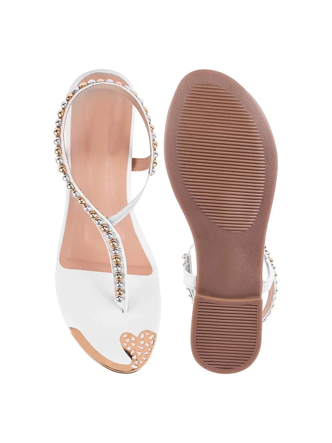Chic Embellished Evening Flat Sandals