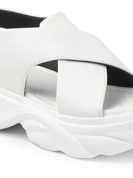 Bold Buckle Platform Comfort Sandals