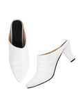 Classic Point Block Heel Mules