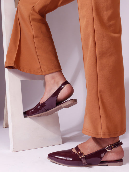 Classic Glossy Flat Mule Sandals