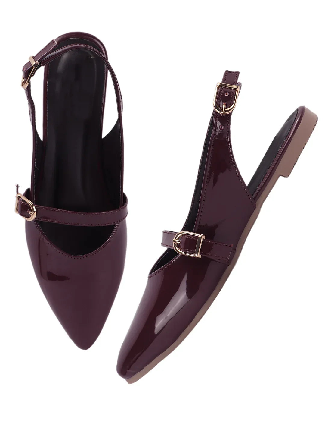 Classic Glossy Flat Mule Sandals