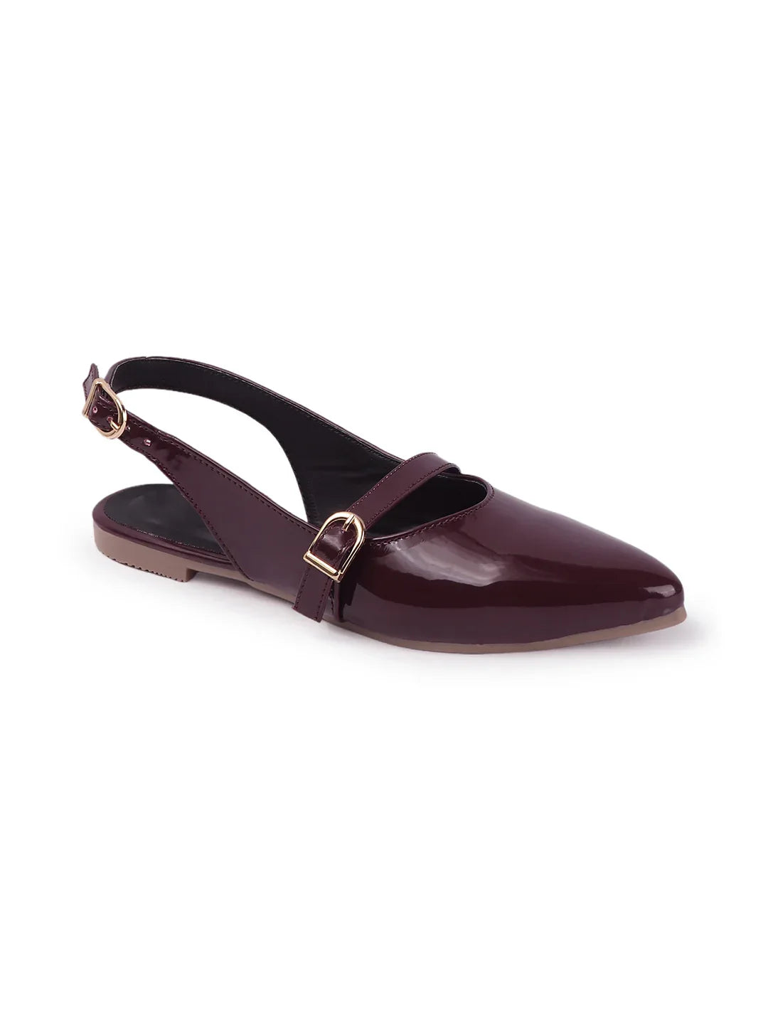 Classic Glossy Flat Mule Sandals