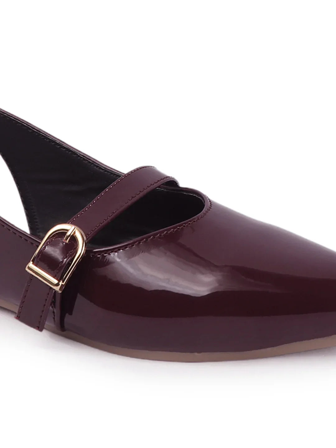 Classic Glossy Flat Mule Sandals
