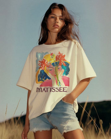 Abstract Oversized Matisse Art Graphic Printed T-Shirt