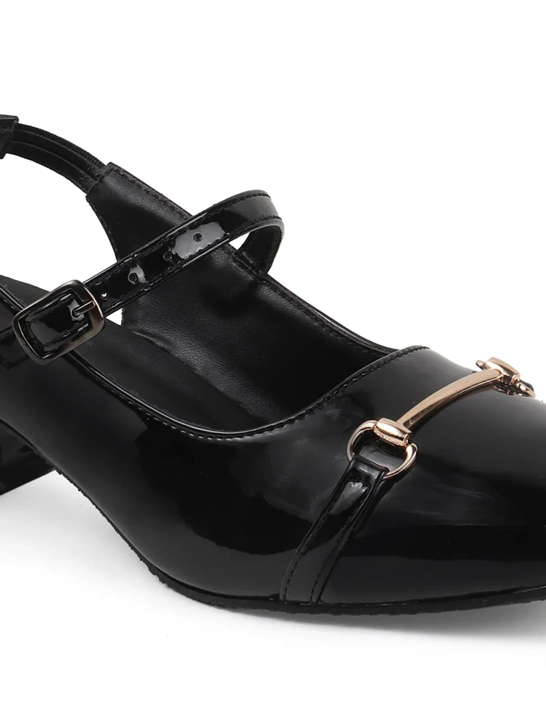 Minimal Dual Strap Mid Heel Shoes