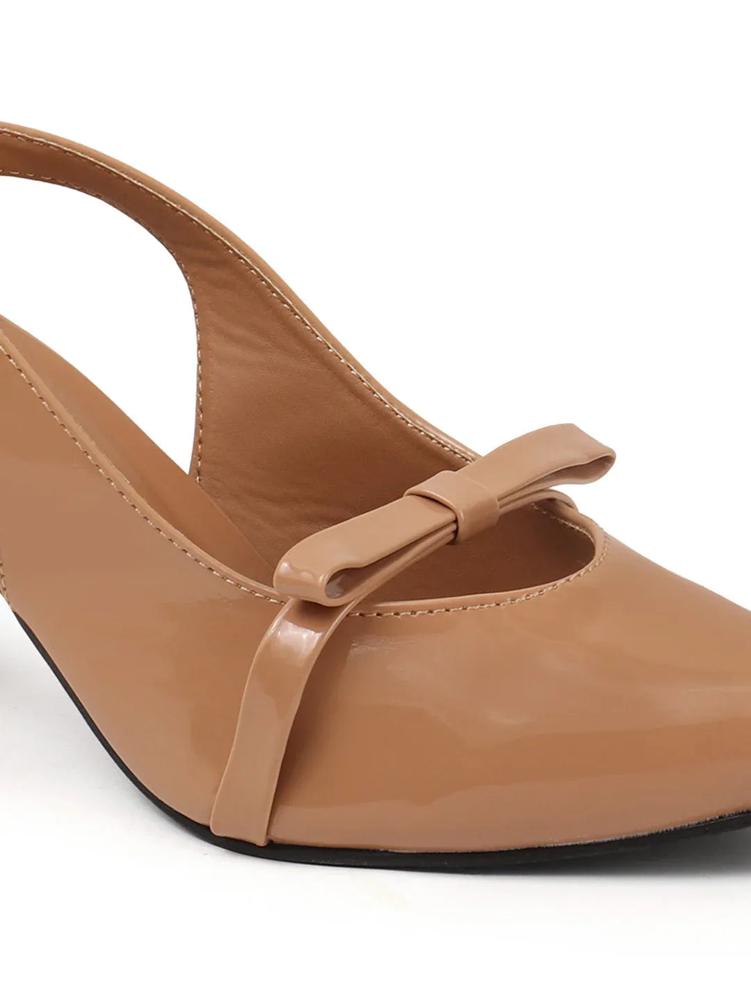 Classic Slingback Heels with Bow Detail