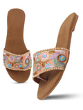 Heritage Embroidery Toe-Ring Flats
