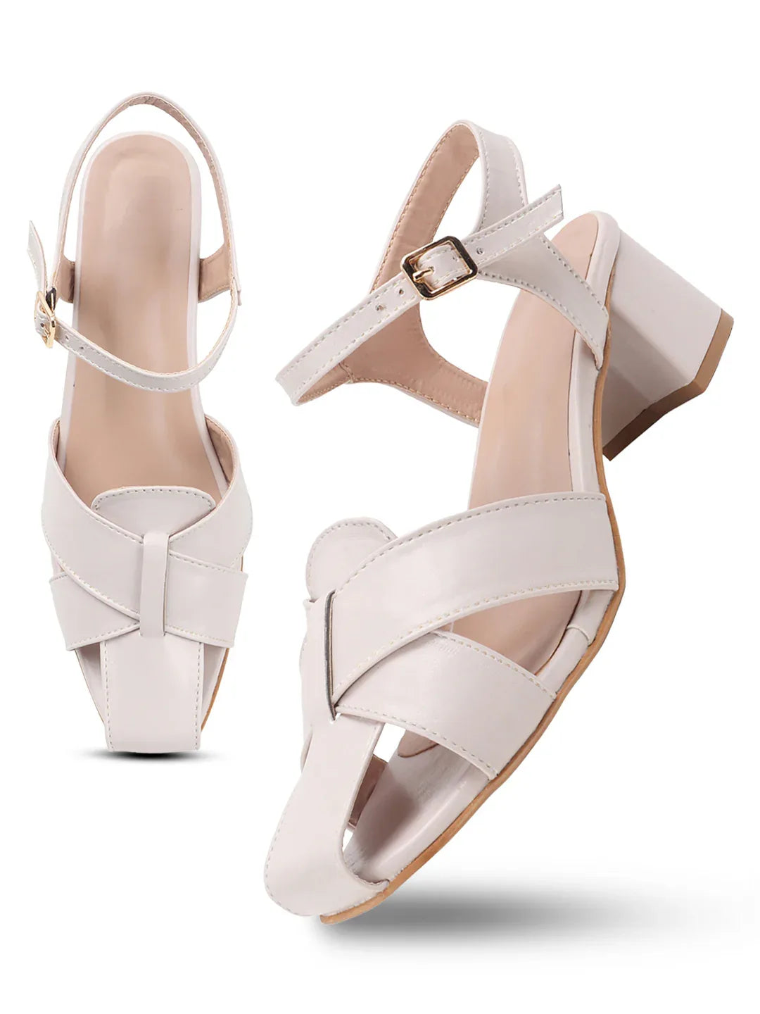 Minimal Strap Casual Block Heel Sandals