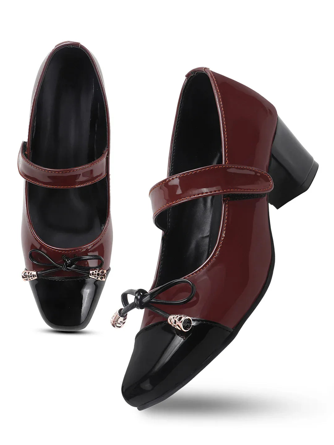 Classic Strap Detail Mid Heel Shoes