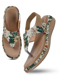 Casual Floral Strap Flat Sandals