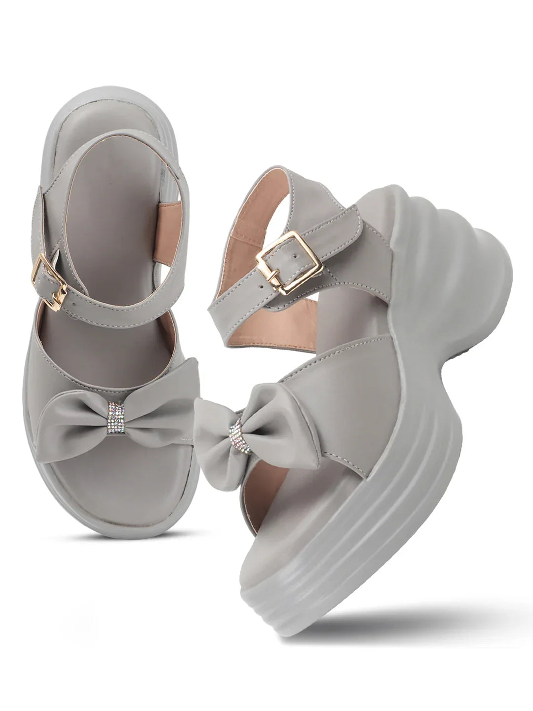 Trendy Bow Strap Platform Sandals