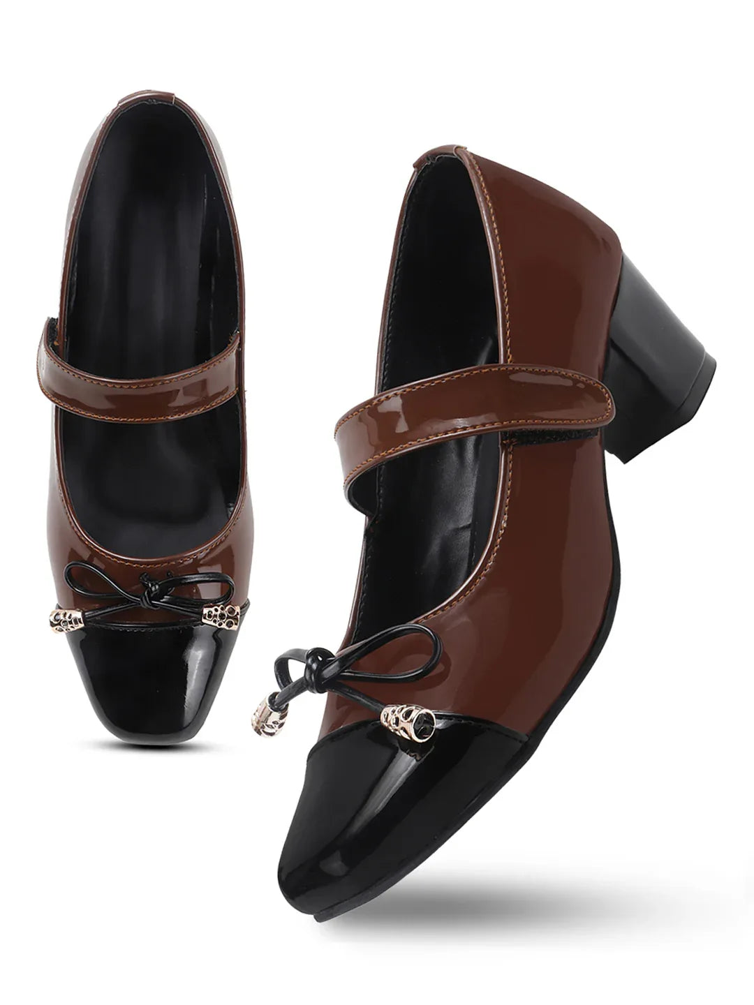 Classic Strap Detail Mid Heel Shoes