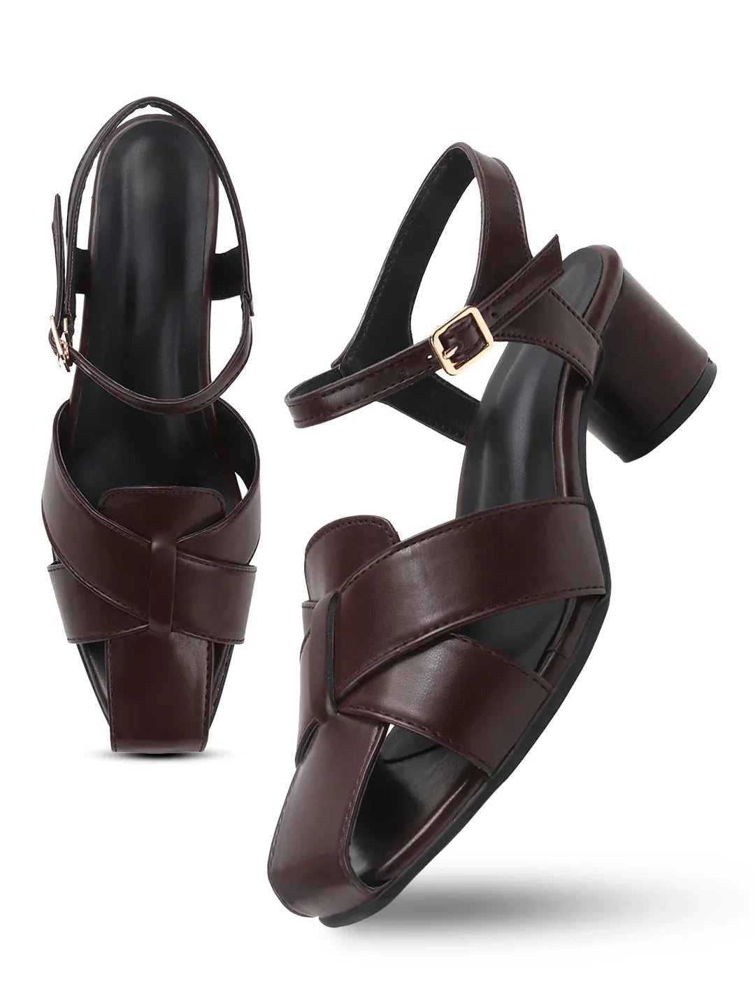 Minimal Strap Casual Block Heel Sandals