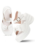 Trendy Bow Strap Platform Sandals