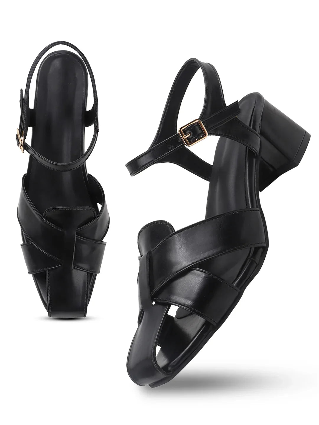 Minimal Strap Casual Block Heel Sandals