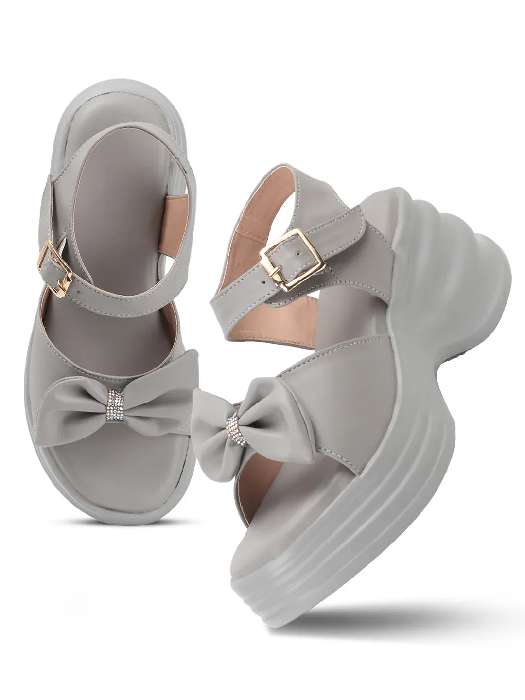 Modern Bow-Detail Casual Sandals