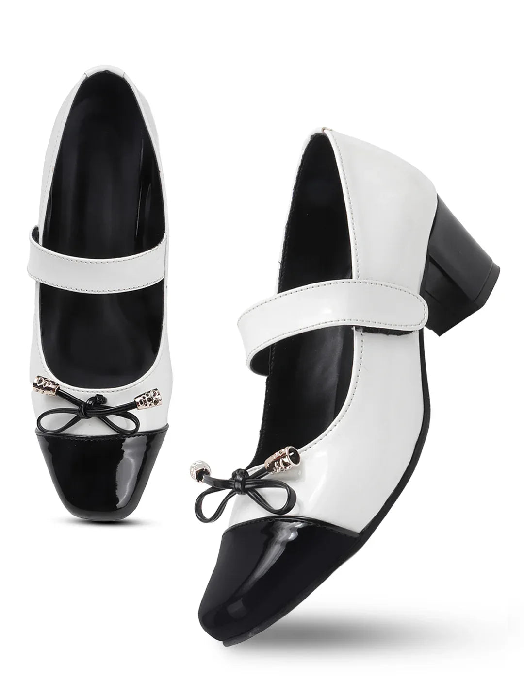 Classic Strap Detail Mid Heel Shoes