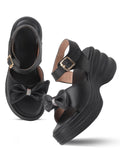 Trendy Bow Strap Platform Sandals