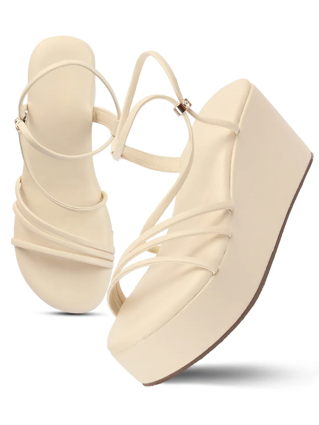 Stylish Multi-Strap Wedges Heel Sandals