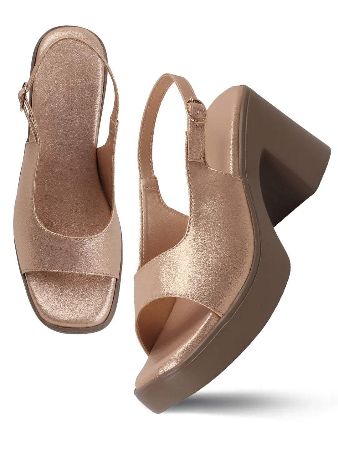Comfortable Open-Toe Block Heel Sandals