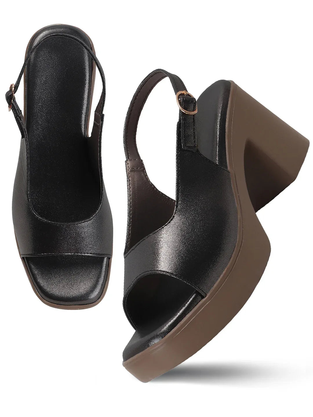 Comfortable Open-Toe Block Heel Sandals