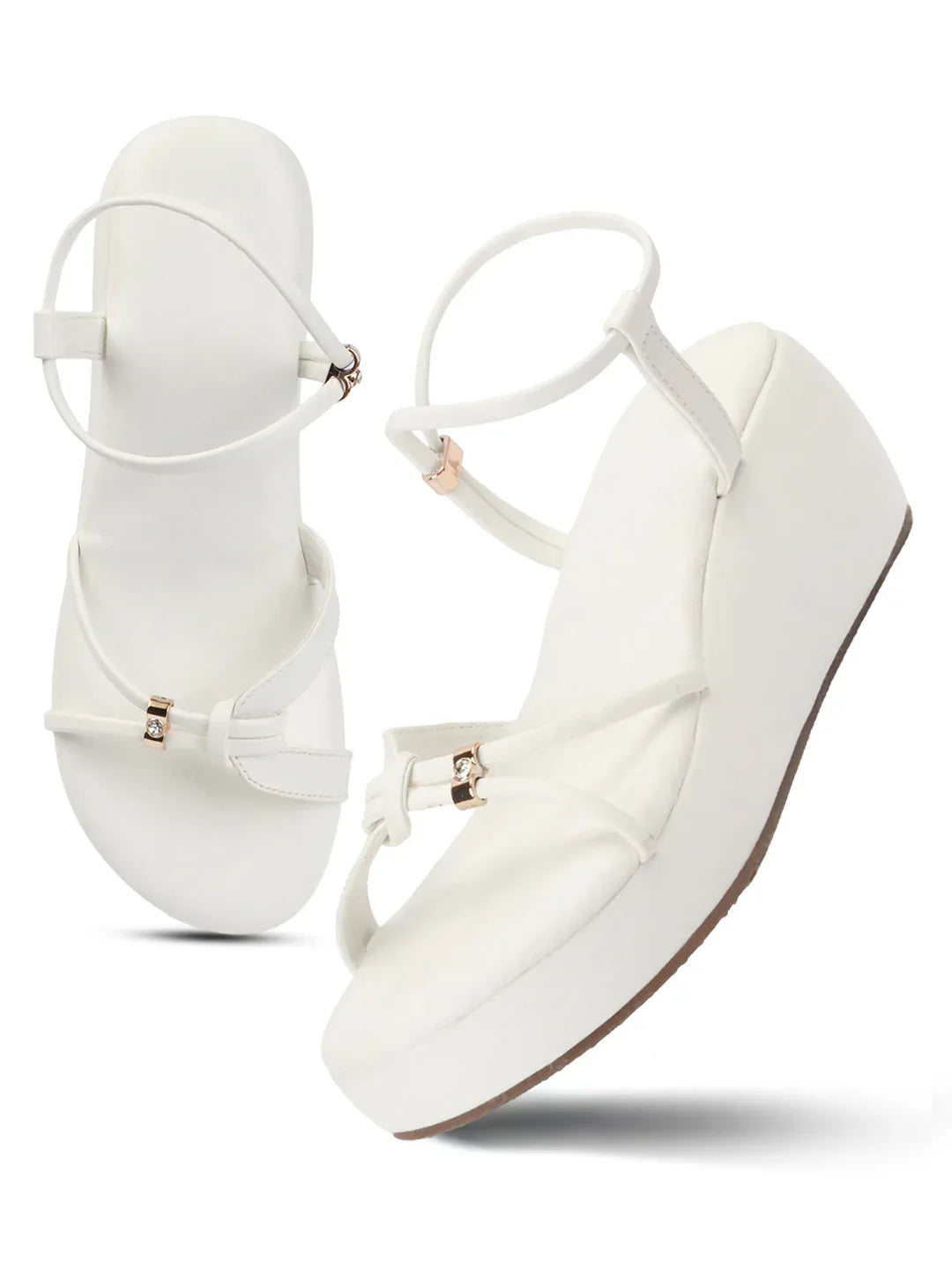 Stylish Wedges Heel Sandals with Strap Detail