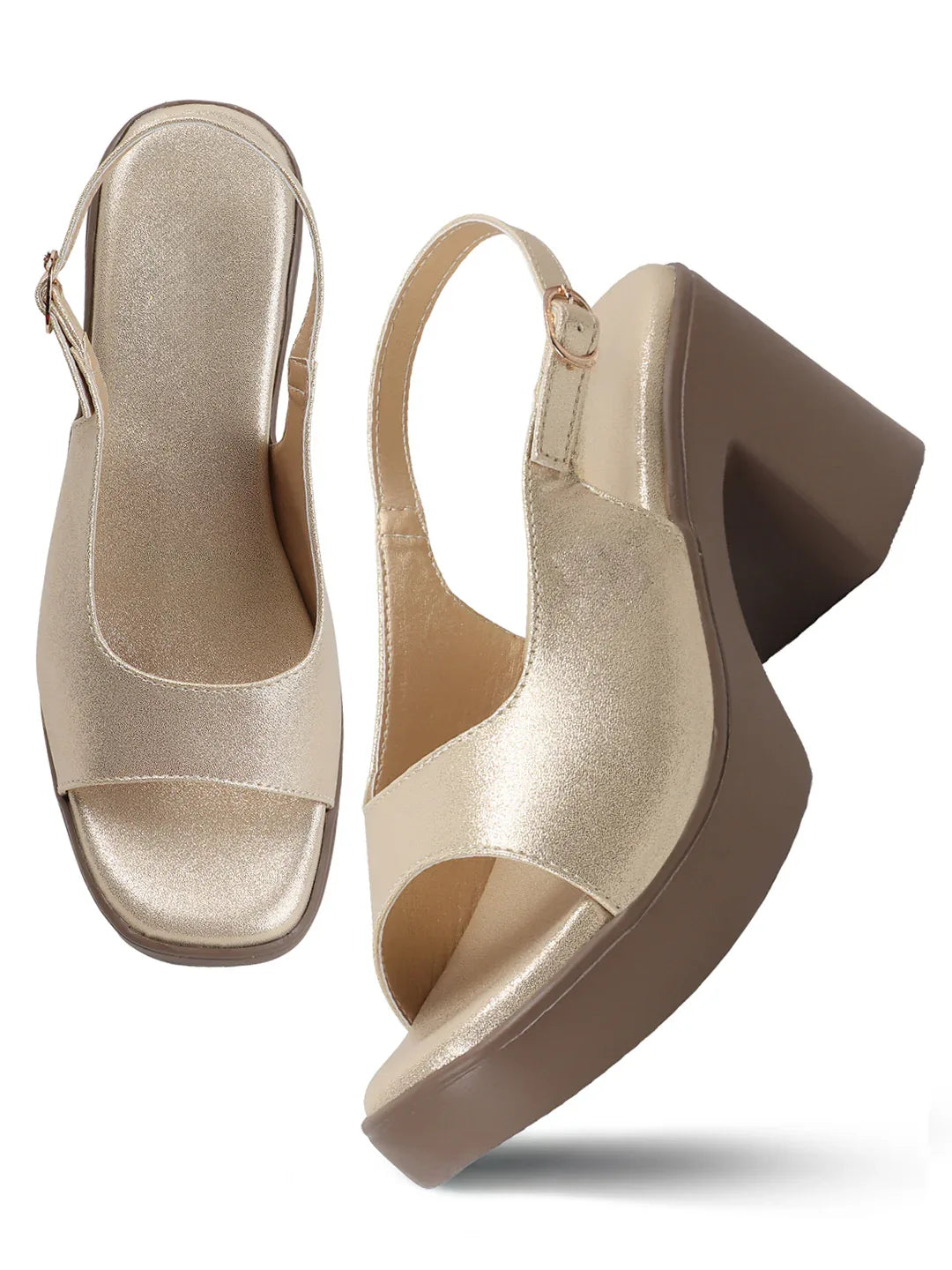 Comfortable Open-Toe Block Heel Sandals
