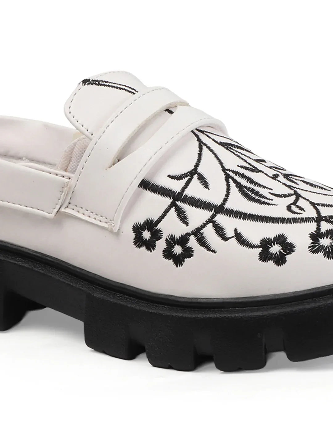 Floral Edge Chunky Loafers