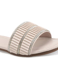 TRYME Trendy Square Toe Slip-on Flat Sandals For Women And Girls