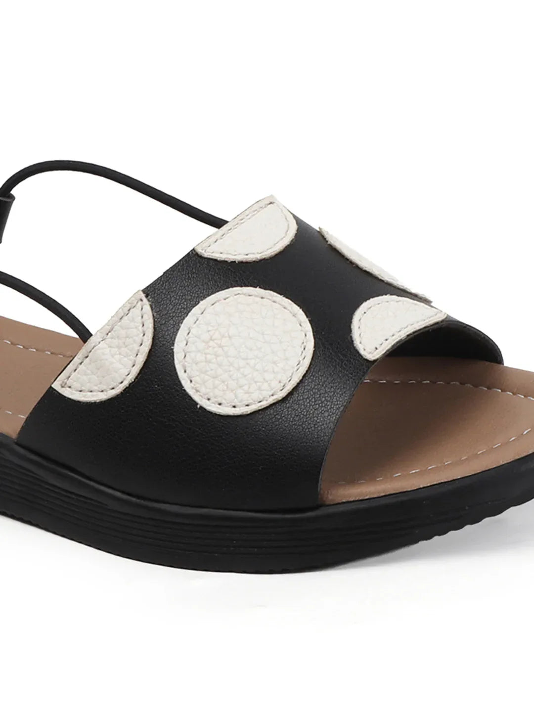 Elegant Textured Strap Daily Flats