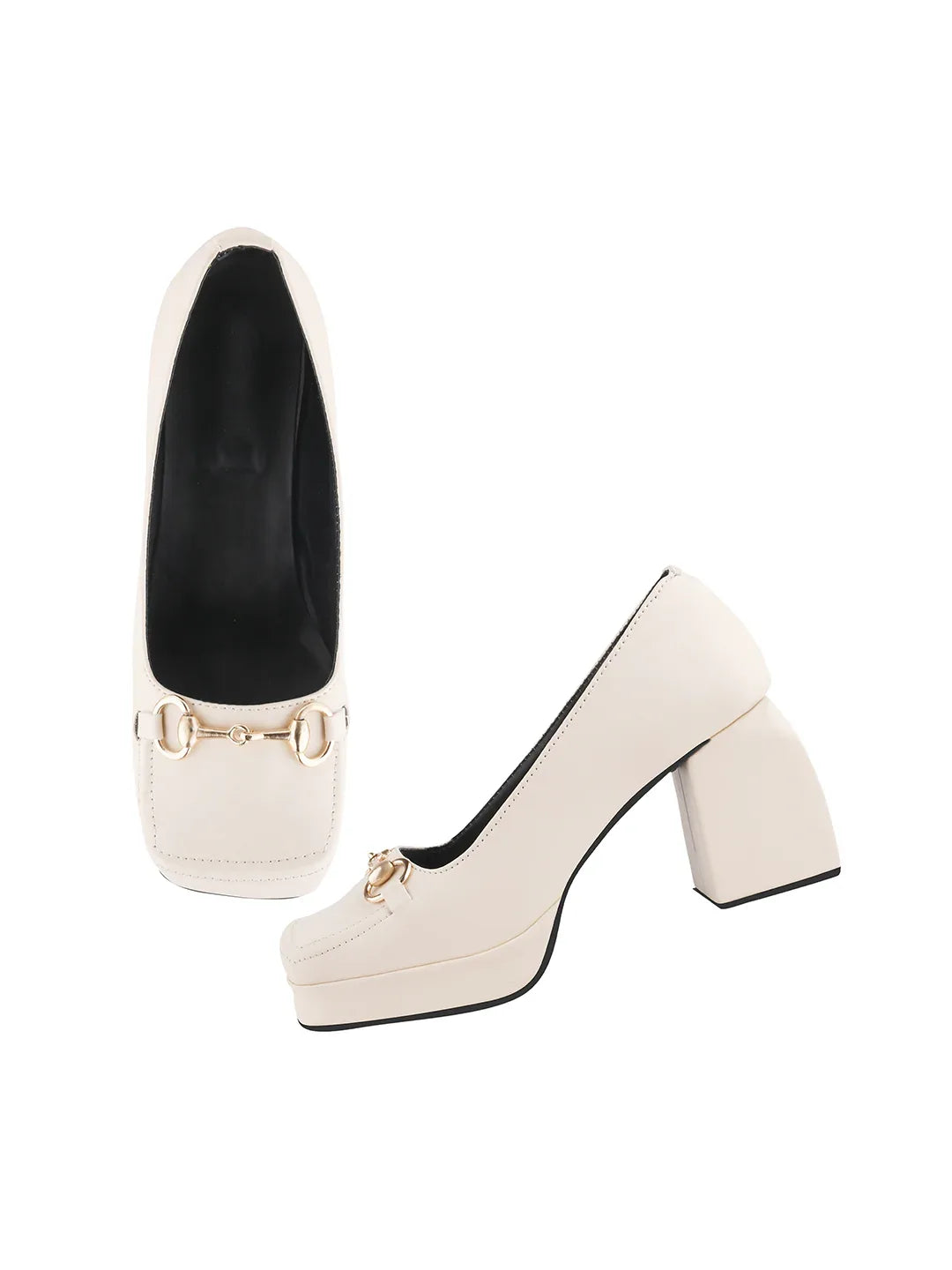 Classic Charm Block Heel Pumps