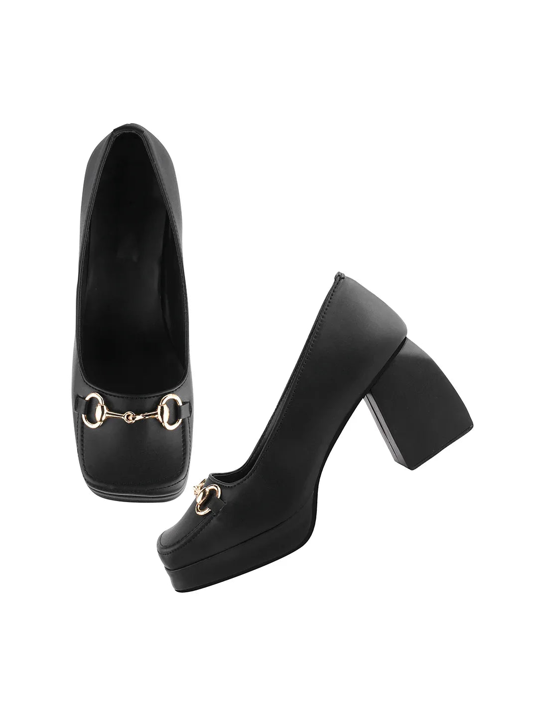 Classic Charm Block Heel Pumps