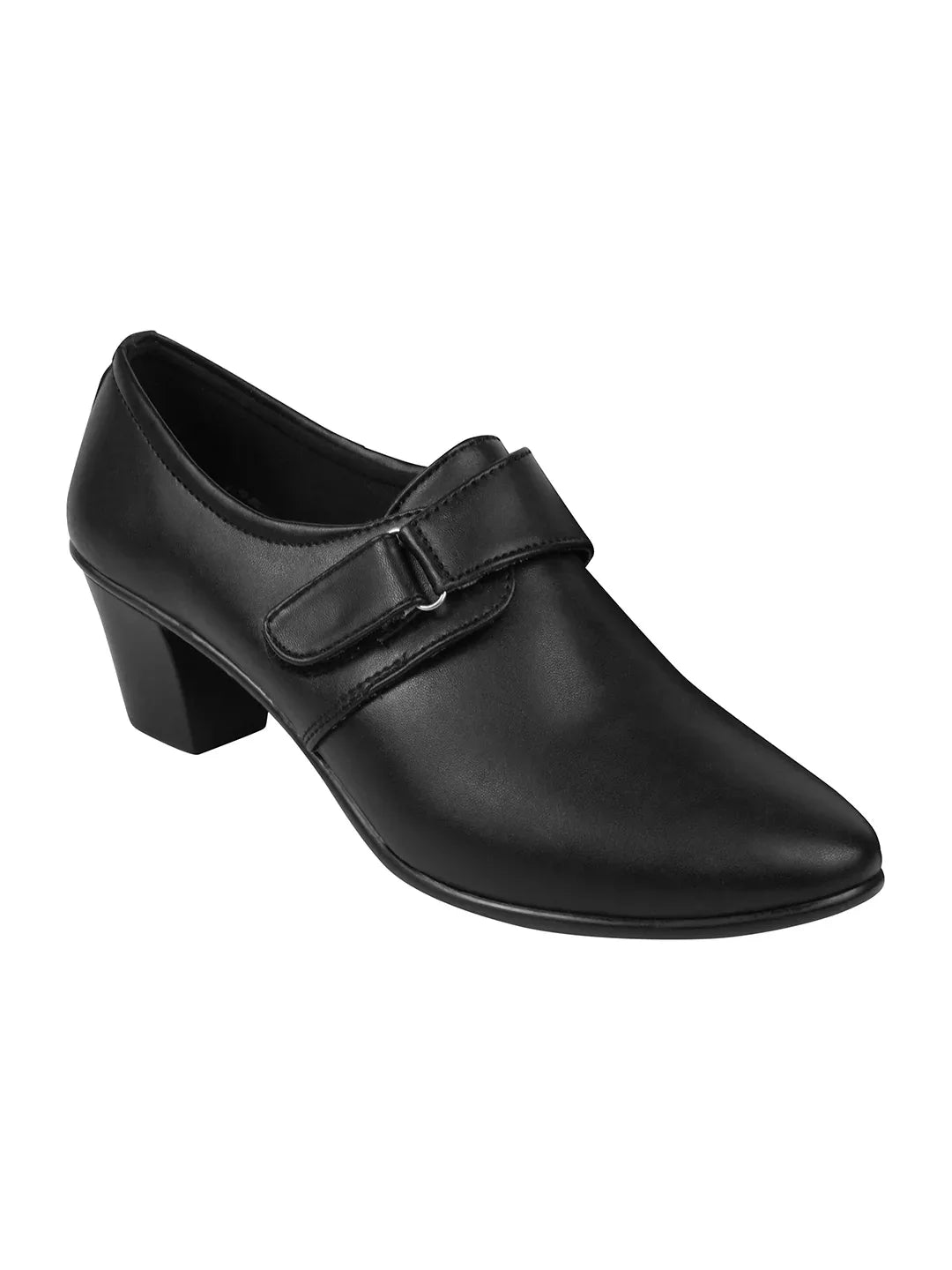 Smart Velcro Strap Block Heel Formal Shoes for Women