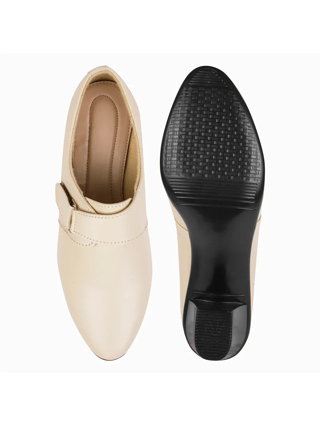 Smart Velcro Strap Block Heel Formal Shoes for Women
