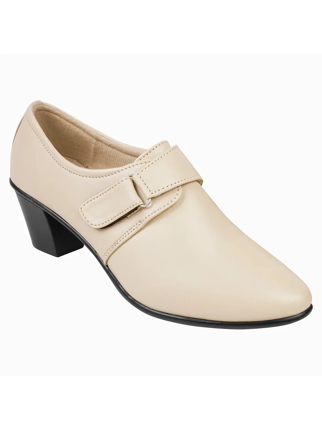 Smart Velcro Strap Block Heel Formal Shoes for Women