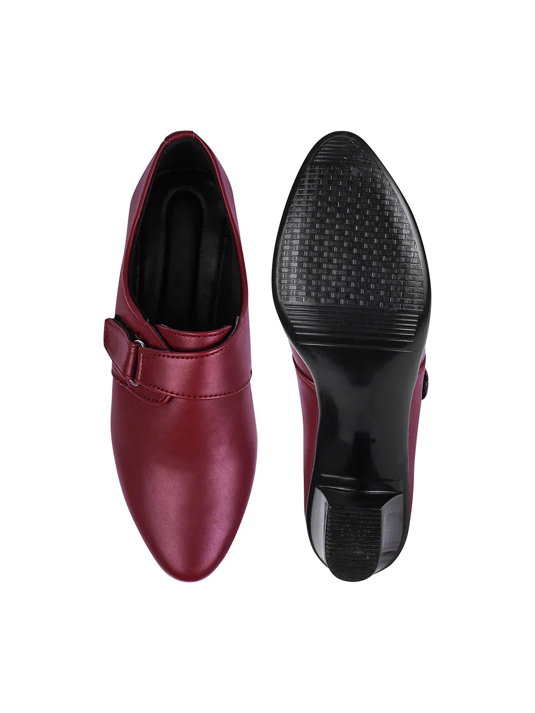 Smart Velcro Strap Block Heel Formal Shoes for Women