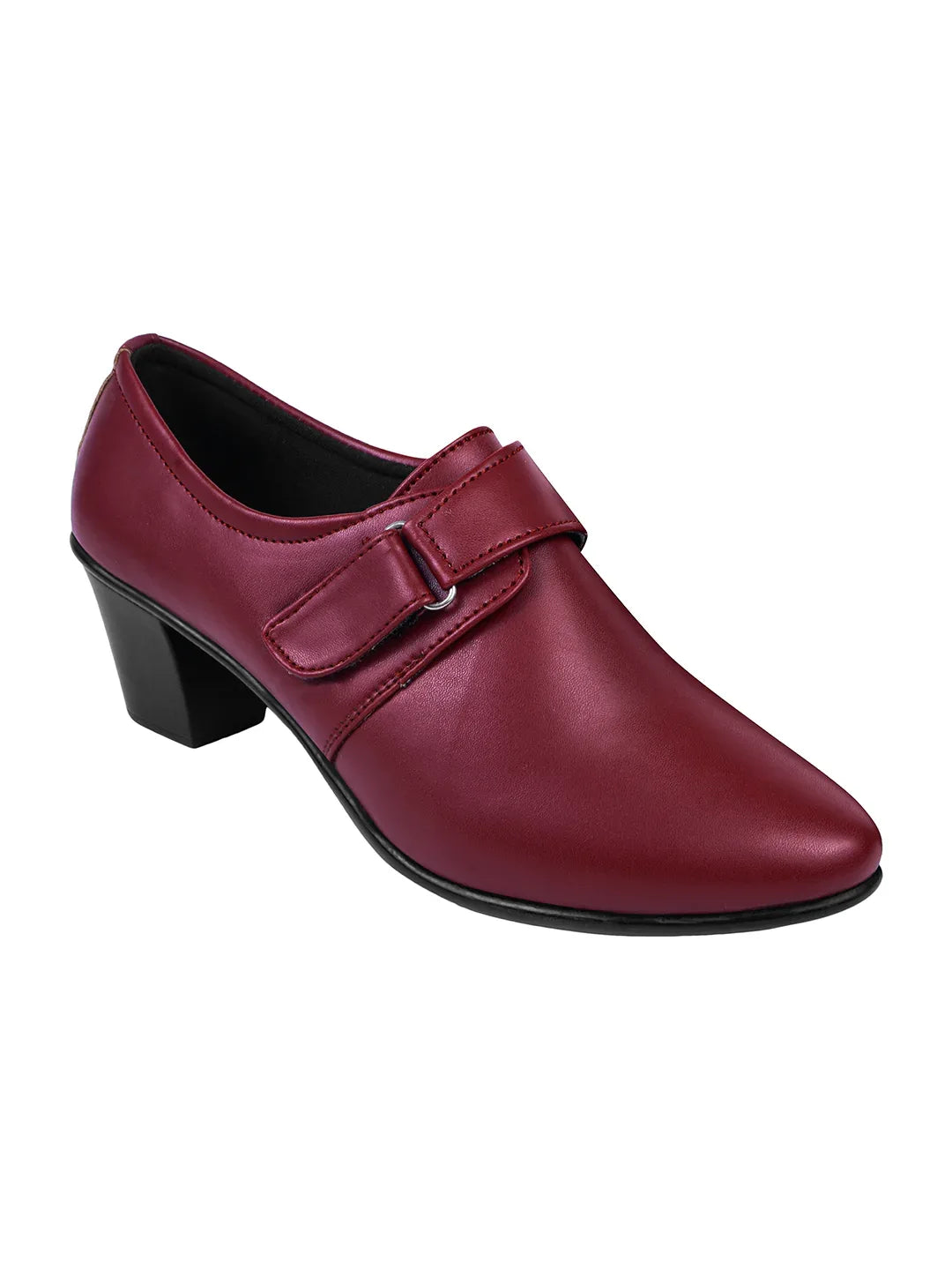 Smart Velcro Strap Block Heel Formal Shoes for Women