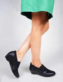 Minimal Office Wear Wedge Heel Pumps