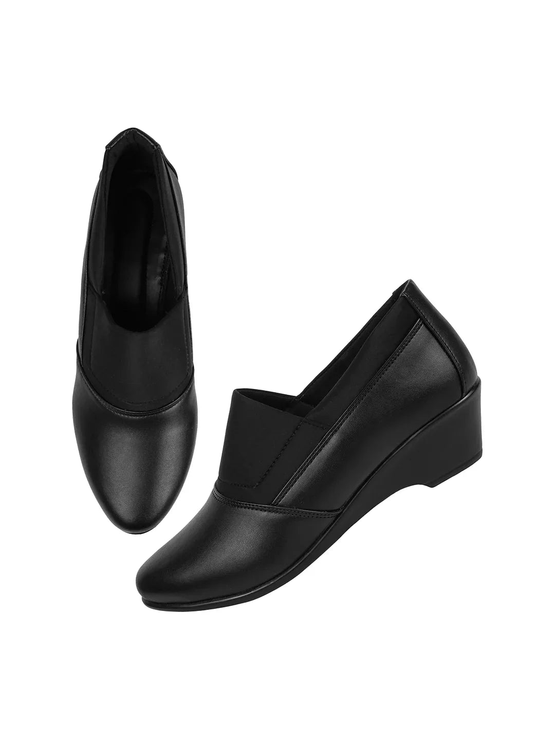 Minimal Office Wear Wedge Heel Pumps